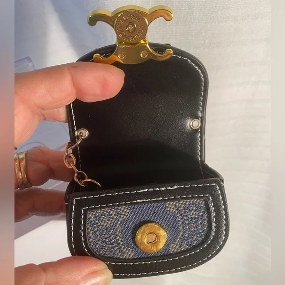 Luxury Mini Crossbody Bag Keychain, Bag Charm or AirPod Holder - Picture 7 of 9